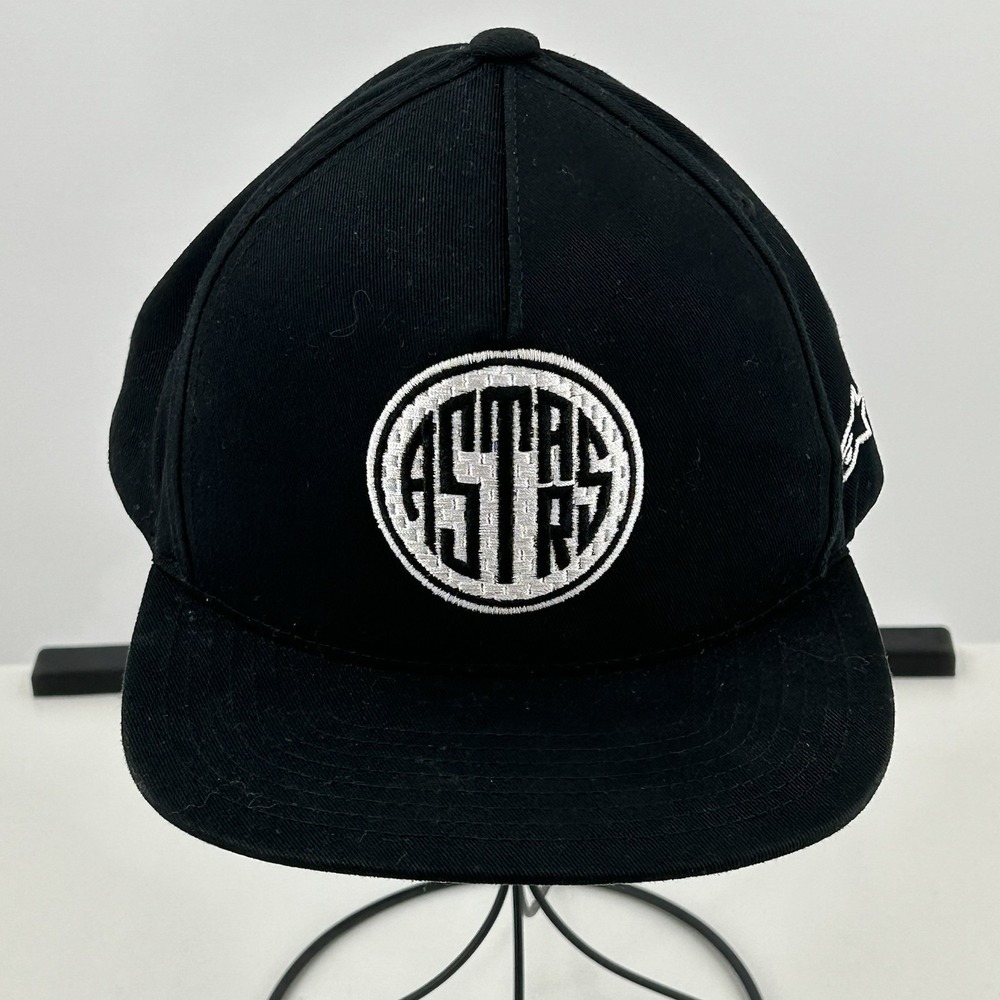 Alpinestars Snapback Hat Black Flat Bill Adjustable Moto Streetwear Cap OSFM